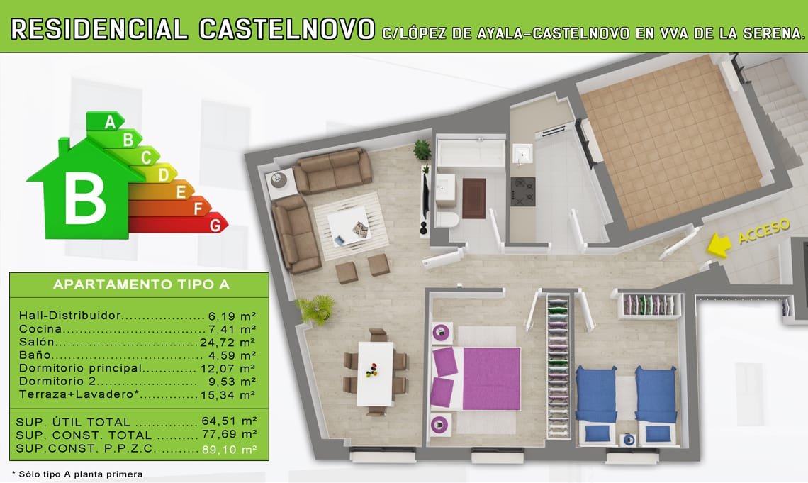 Vivienda tipo A de Castelnovo