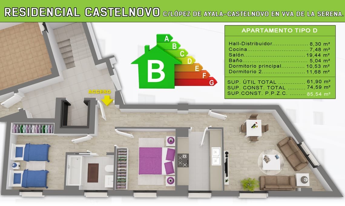 Vivienda tipo D de Castelnovo