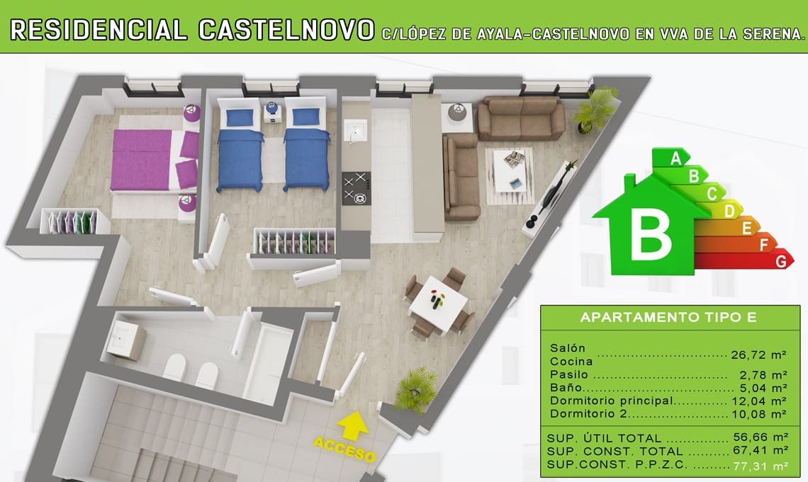 Vivienda tipo E de Castelnovo
